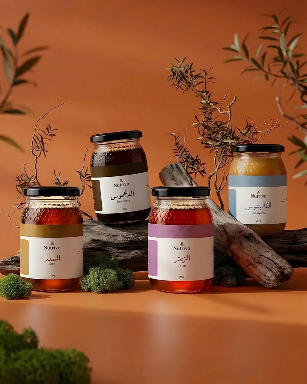 Coffret des Miels Naturels Nutrivo — quatre miels marocains du Souss